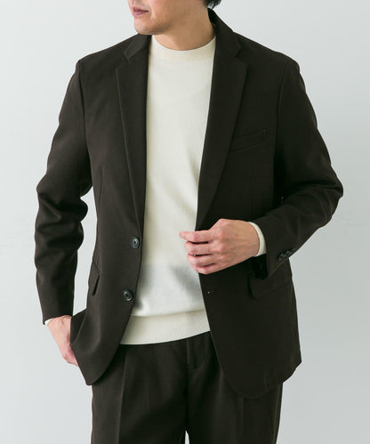 LIFE STYLE TAILOR 羊毛感軟斜紋彈力西裝夾克