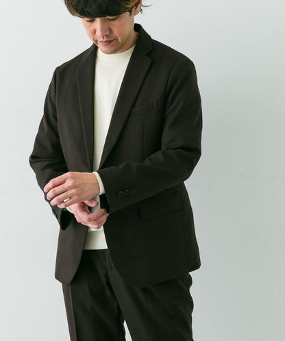 LIFE STYLE TAILOR 羊毛感軟斜紋彈力西裝夾克
