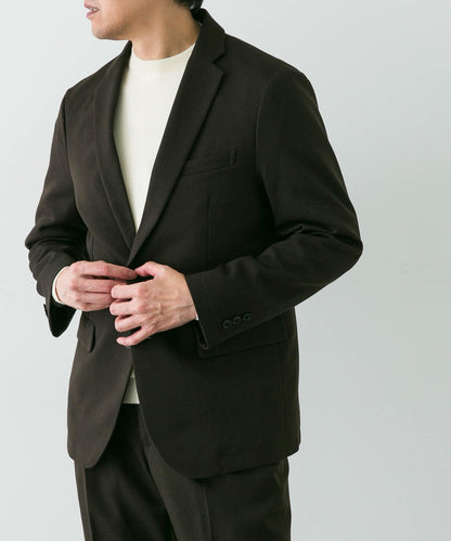 LIFE STYLE TAILOR 羊毛感軟斜紋彈力西裝夾克