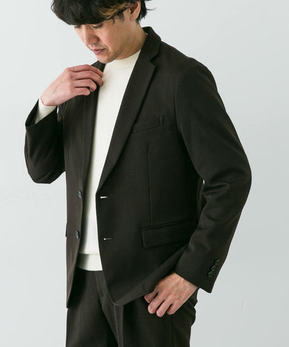 LIFE STYLE TAILOR 羊毛感軟斜紋彈力西裝夾克