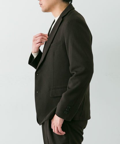 LIFE STYLE TAILOR 羊毛感軟斜紋彈力西裝夾克