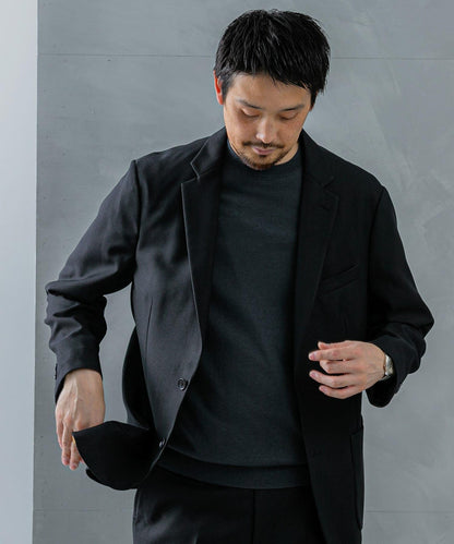 LIFE STYLE TAILOR 仿羊毛斜紋舒適西裝夾克