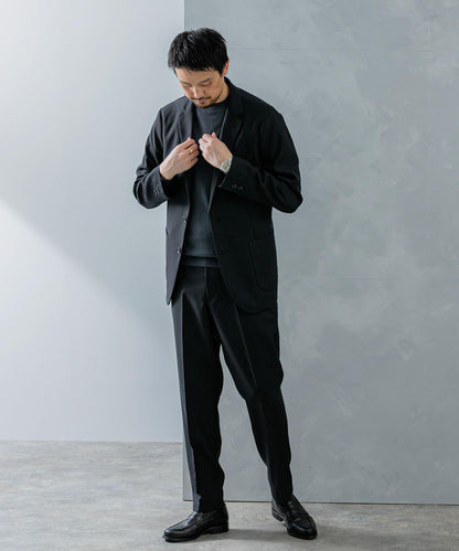 LIFE STYLE TAILOR 仿羊毛斜紋舒適西裝夾克