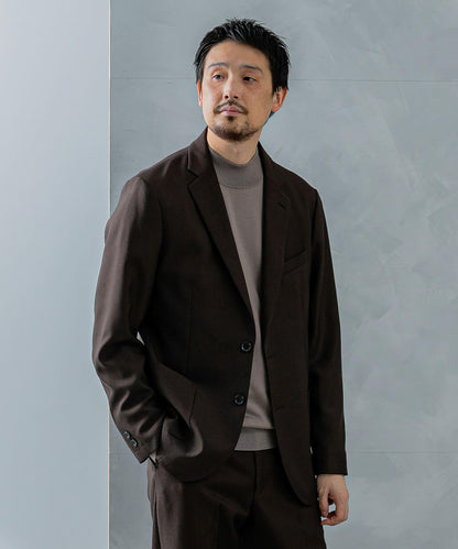 LIFE STYLE TAILOR 仿羊毛斜紋舒適西裝夾克