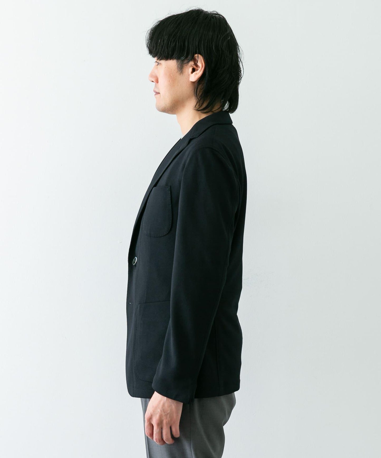 「易護理/速幹」LIFE STYLE TAILOR 混色針織休閒西裝外套