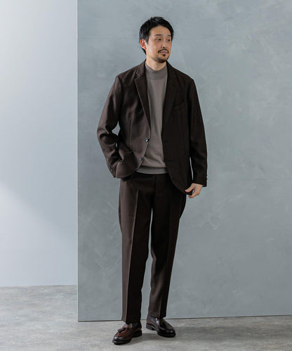 LIFE STYLE TAILOR 仿羊毛斜紋舒適西裝夾克