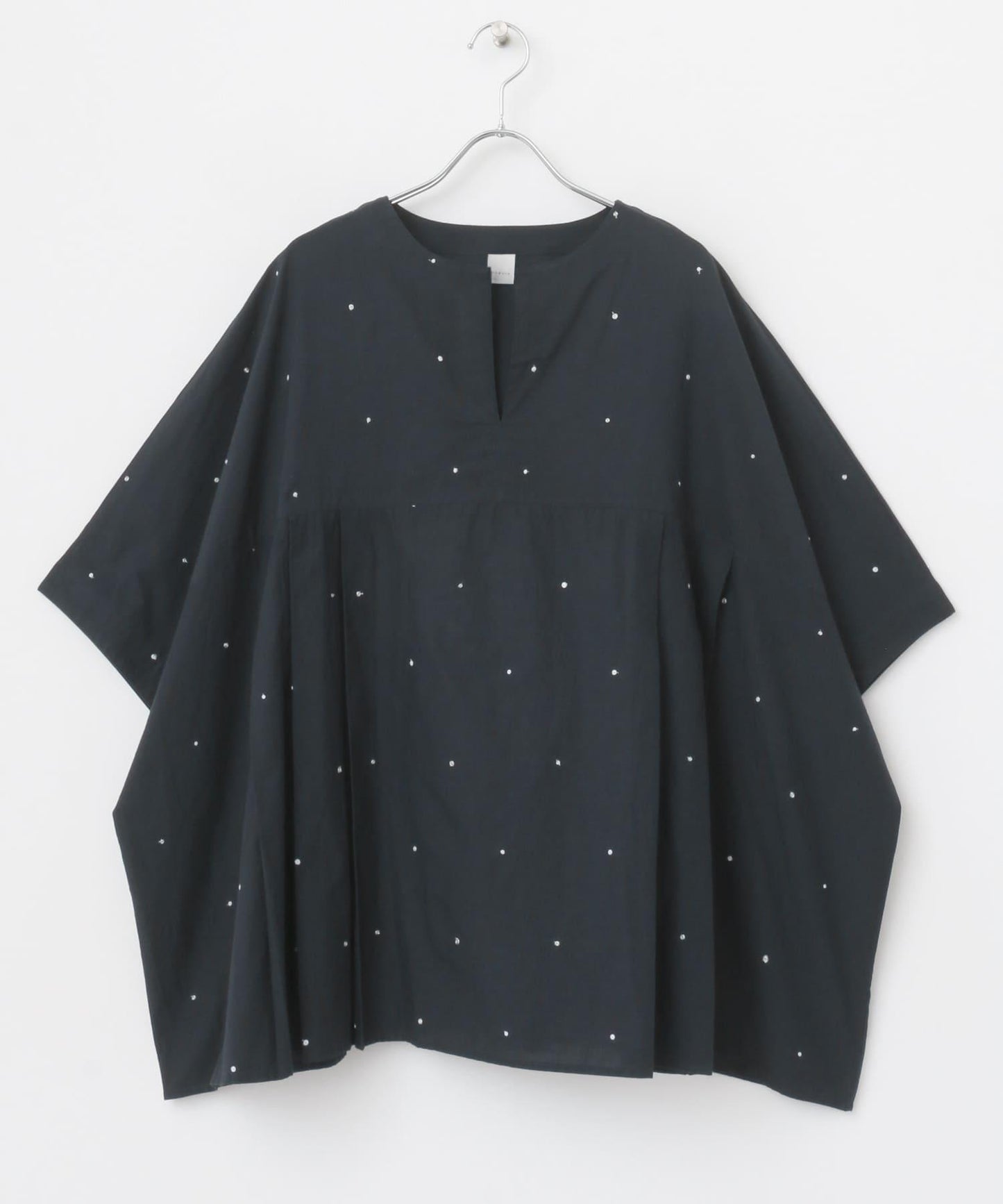 波點刺繡寬鬆套頭衫
