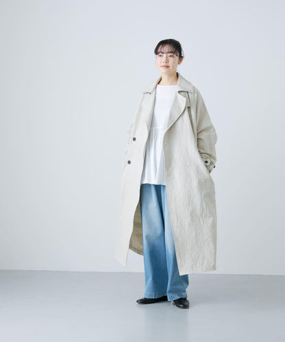 男女同款棉麻寬鬆風衣