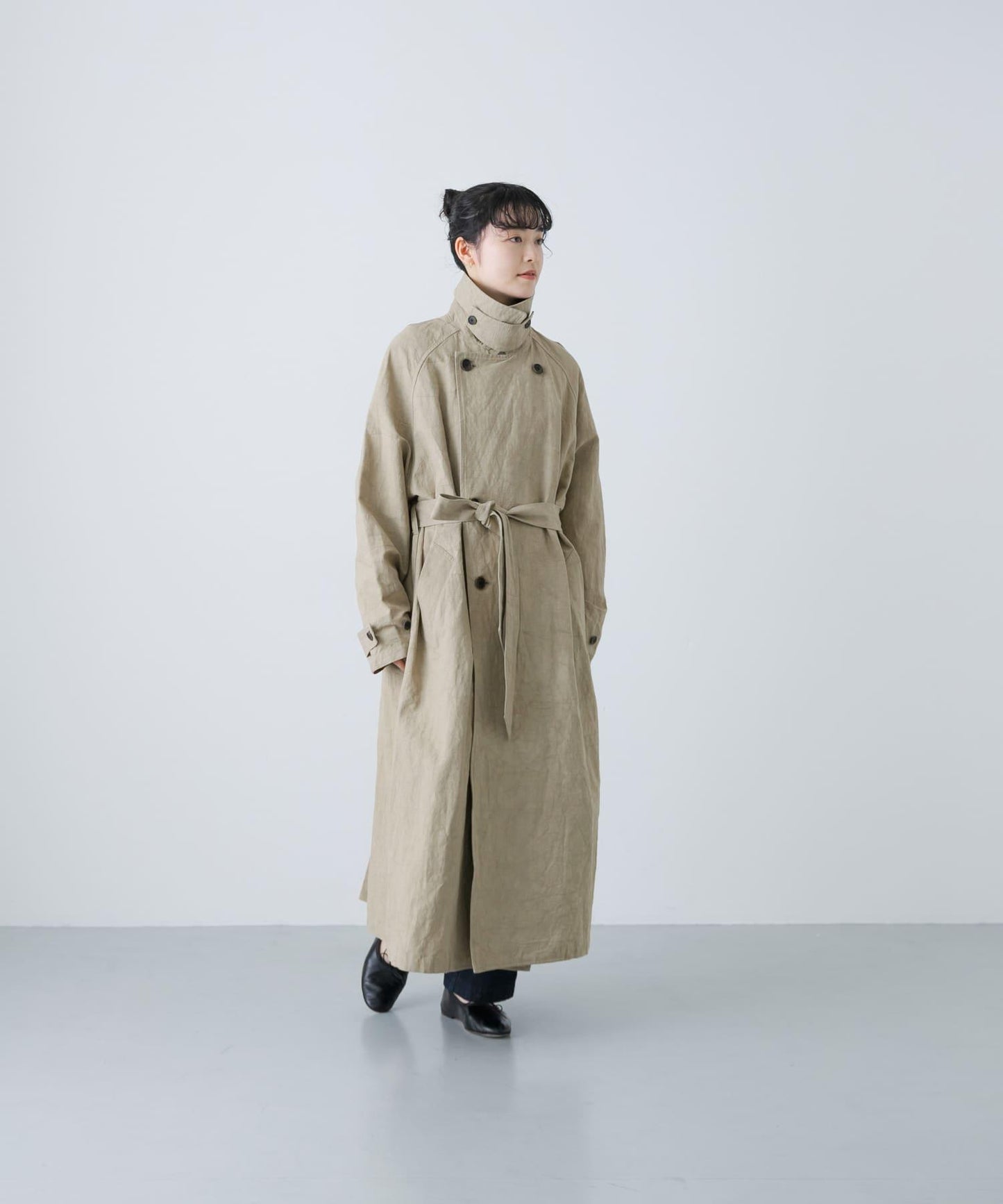 男女同款棉麻寬鬆風衣