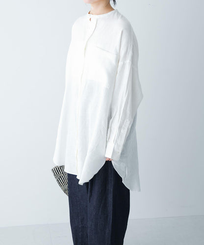 亞麻長款襯衫