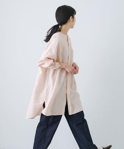 亞麻長款襯衫