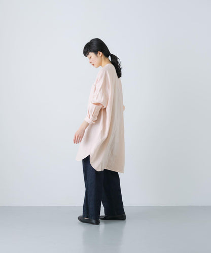 亞麻長款襯衫
