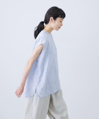 亞麻法式圓領