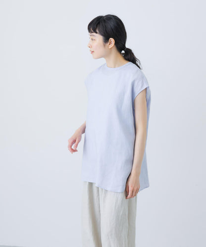 亞麻法式圓領