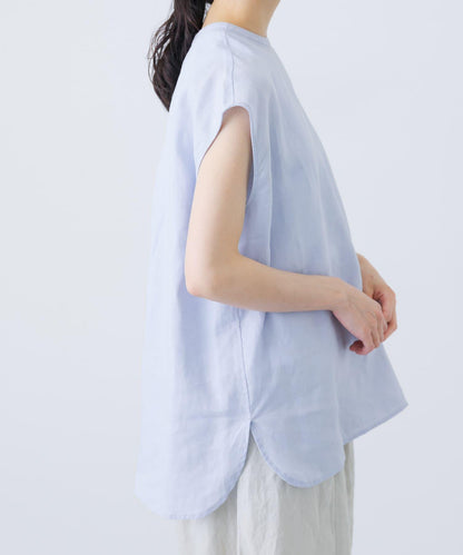 亞麻法式圓領