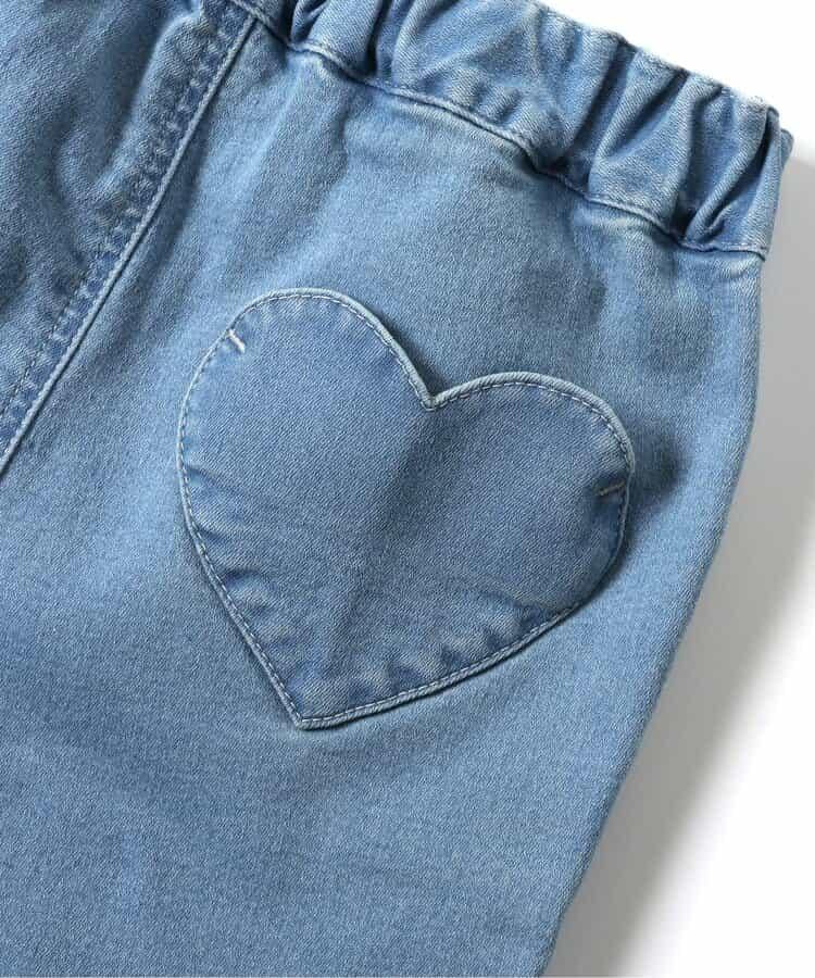 愛心刺繡修身可愛長褲 10分丈