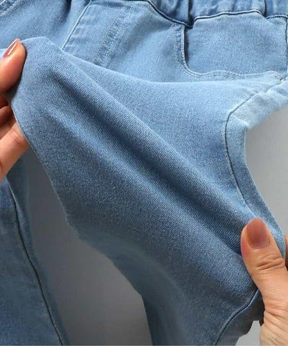 愛心刺繡修身可愛長褲 10分丈