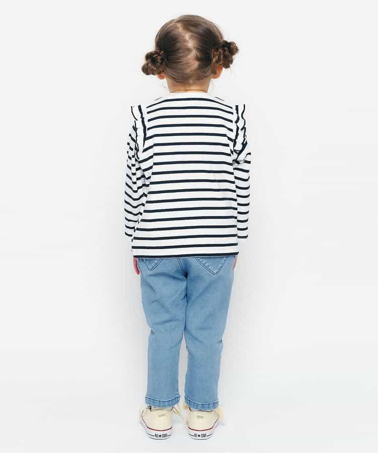 愛心刺繡修身可愛長褲 10分丈