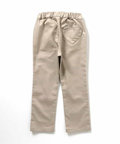 愛心刺繡修身可愛長褲 10分丈