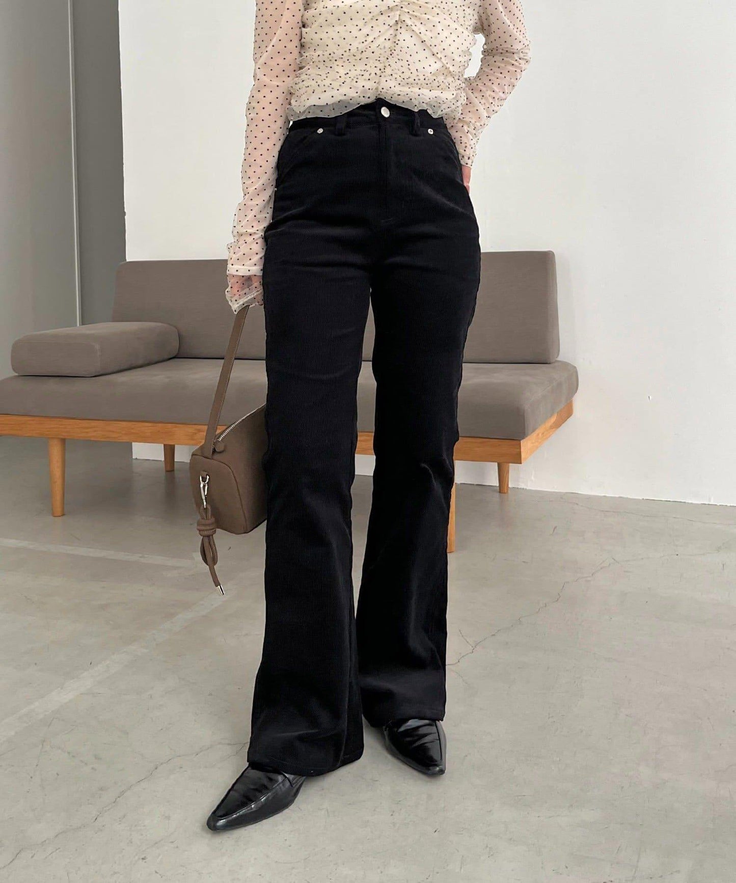 【可疊穿】燈芯絨喇叭褲