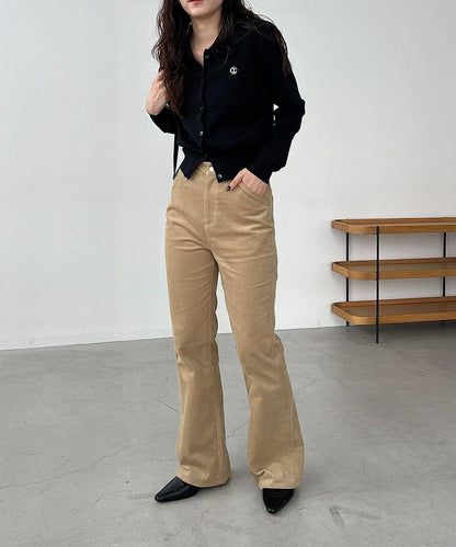 【可疊穿】燈芯絨喇叭褲