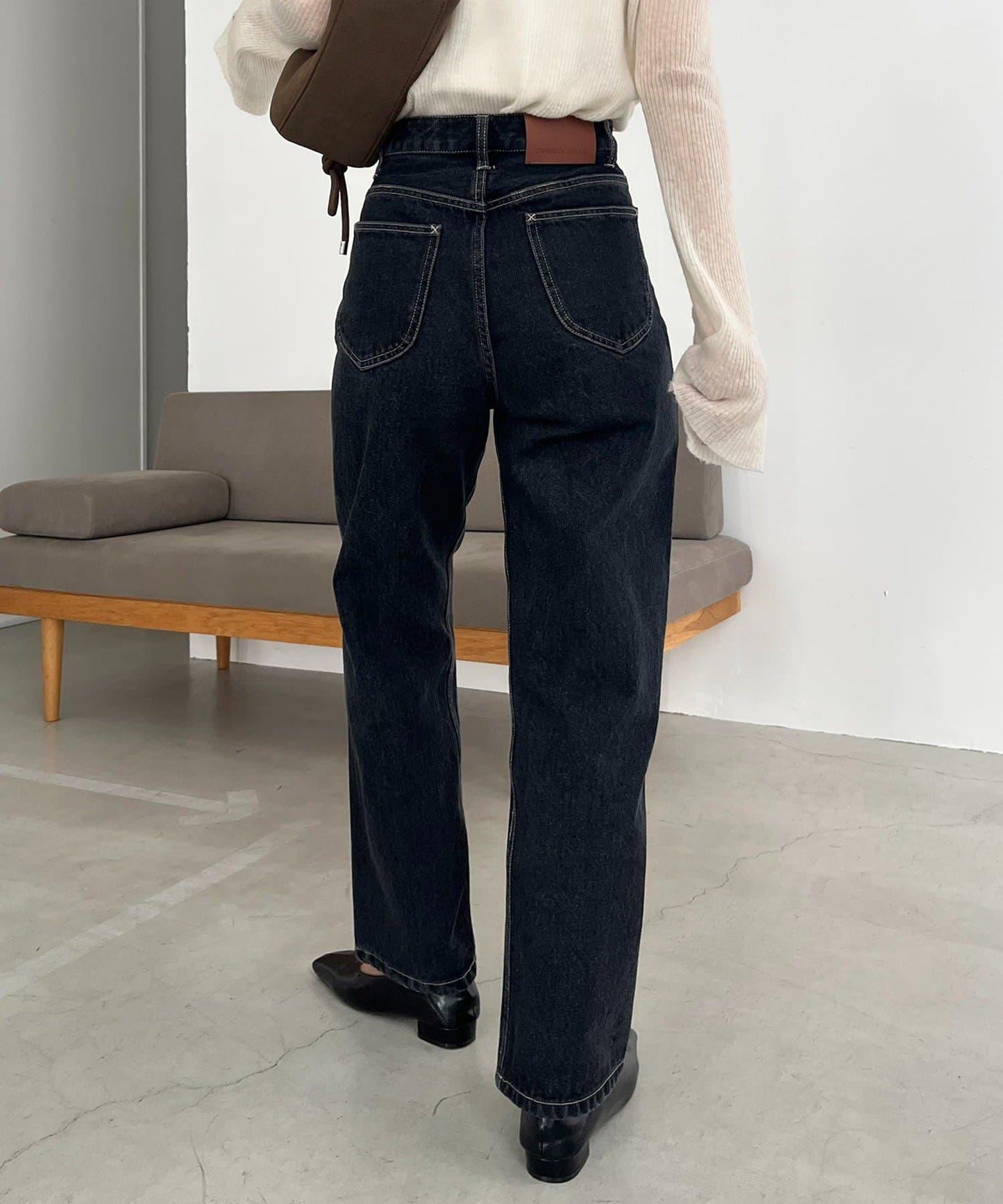 【人氣單品升級◎】13oz高腰直筒牛仔褲