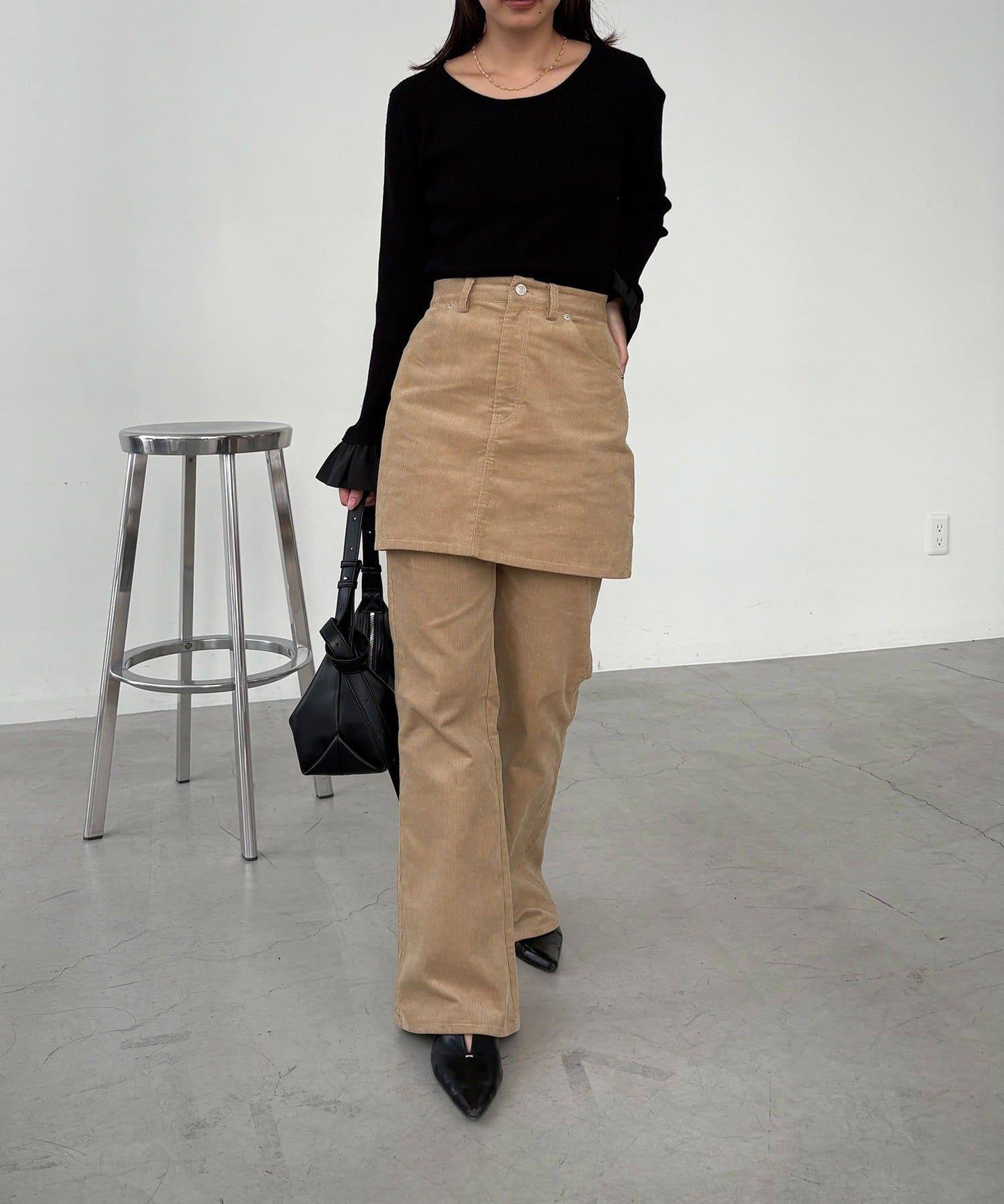 【可疊穿】燈芯絨喇叭褲