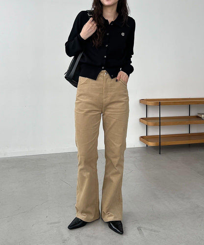 【可疊穿】燈芯絨喇叭褲