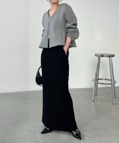 【顯瘦提臀】荷葉邊拉鍊開衫