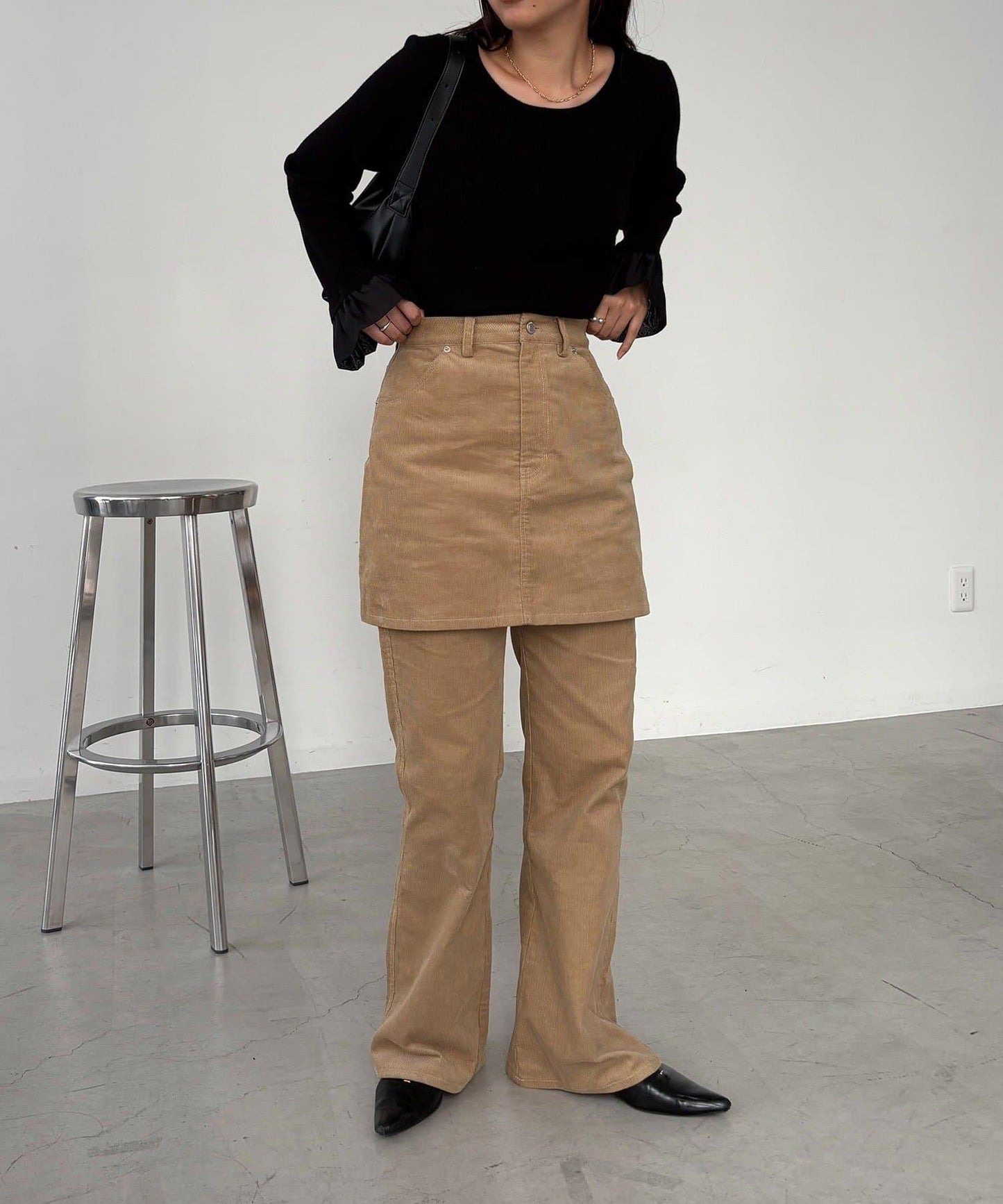 【可疊穿】燈芯絨喇叭褲