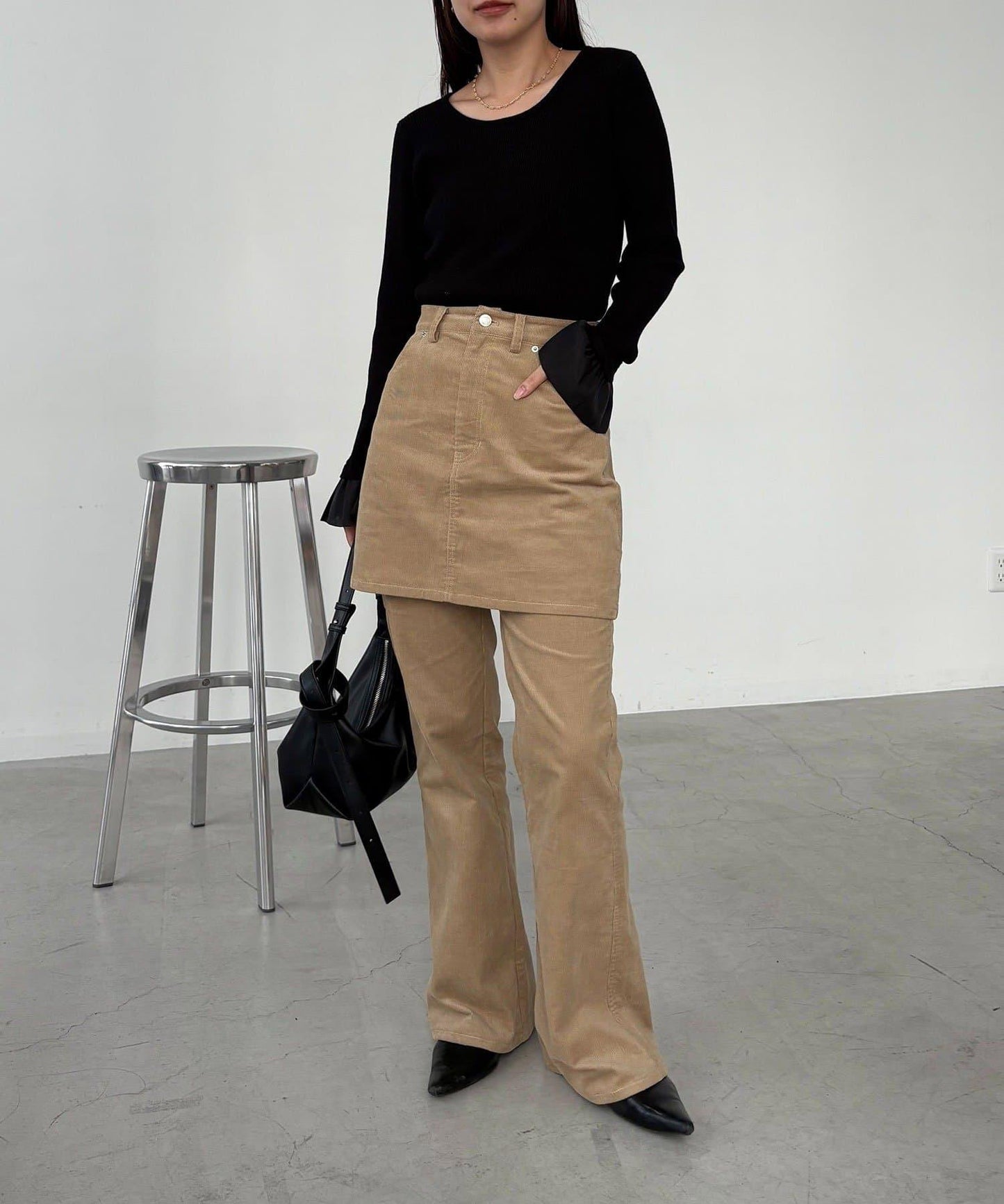 【可疊穿】燈芯絨喇叭褲