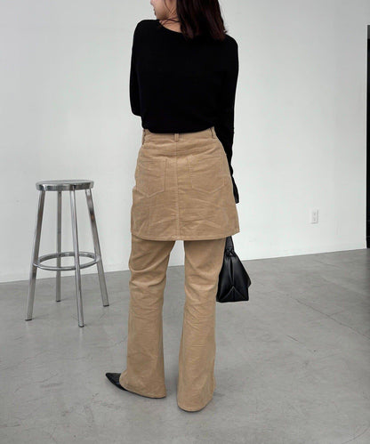 【可疊穿】燈芯絨喇叭褲