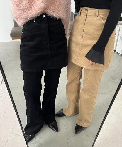 【可疊穿】燈芯絨喇叭褲