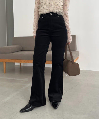 【可疊穿】燈芯絨喇叭褲