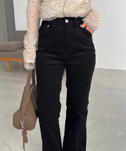 【可疊穿】燈芯絨喇叭褲