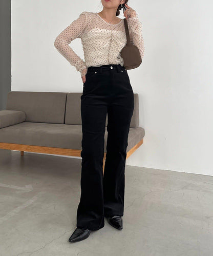 【可疊穿】燈芯絨喇叭褲