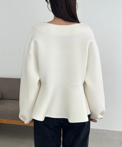 【顯瘦提臀】荷葉邊拉鍊開衫