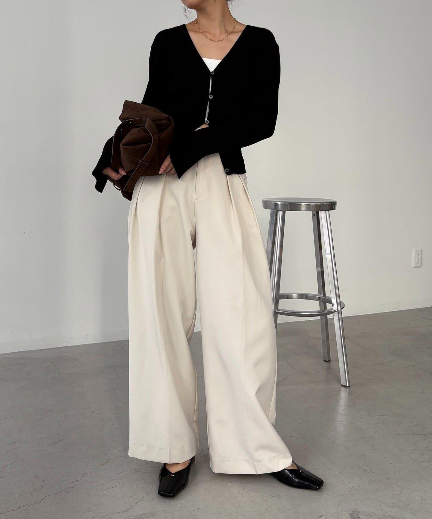 【顯瘦效果◎】下襬抽繩羅紋開衫