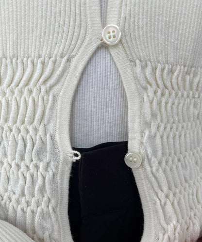 【顯瘦效果◎】下襬抽繩羅紋開衫