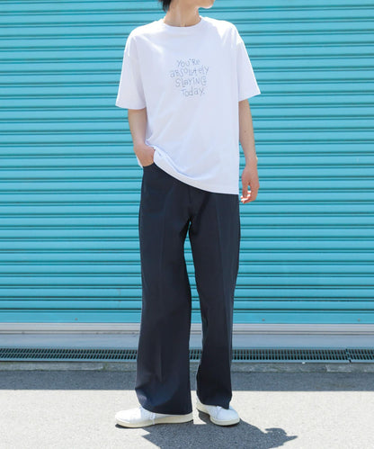 字母刺繡T恤 slaying today