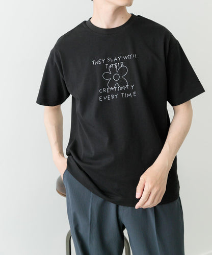 字母刺繡T恤 creativity