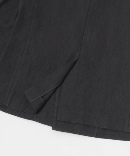 new basic 亞麻半雙排扣西裝外套