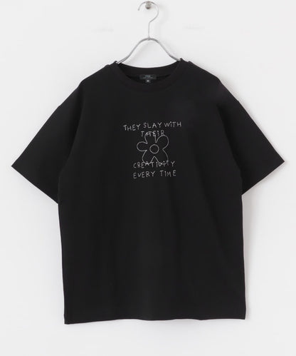 字母刺繡T恤 creativity