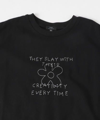 字母刺繡T恤 creativity