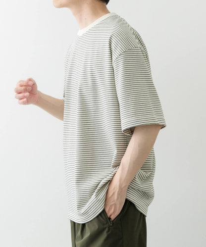 細條紋天竺棉短袖T恤