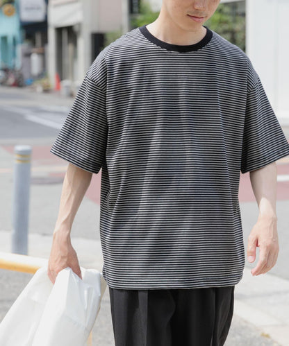 細條紋天竺棉短袖T恤