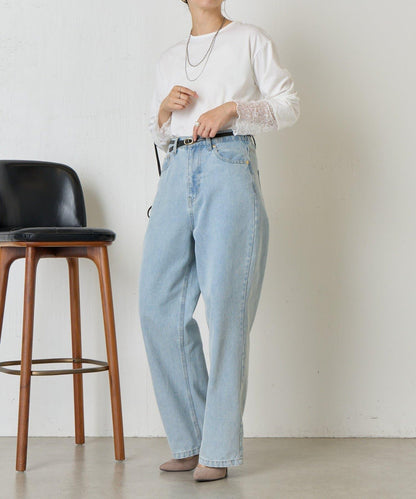 袖口蕾絲針織衫