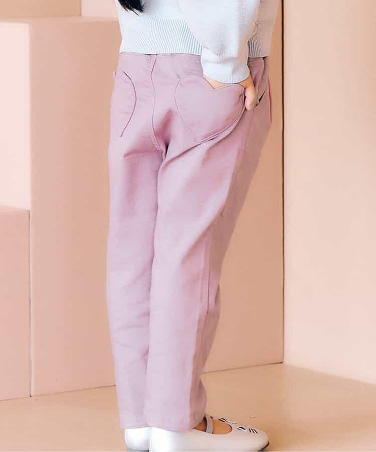 愛心口袋可愛長褲 10分丈