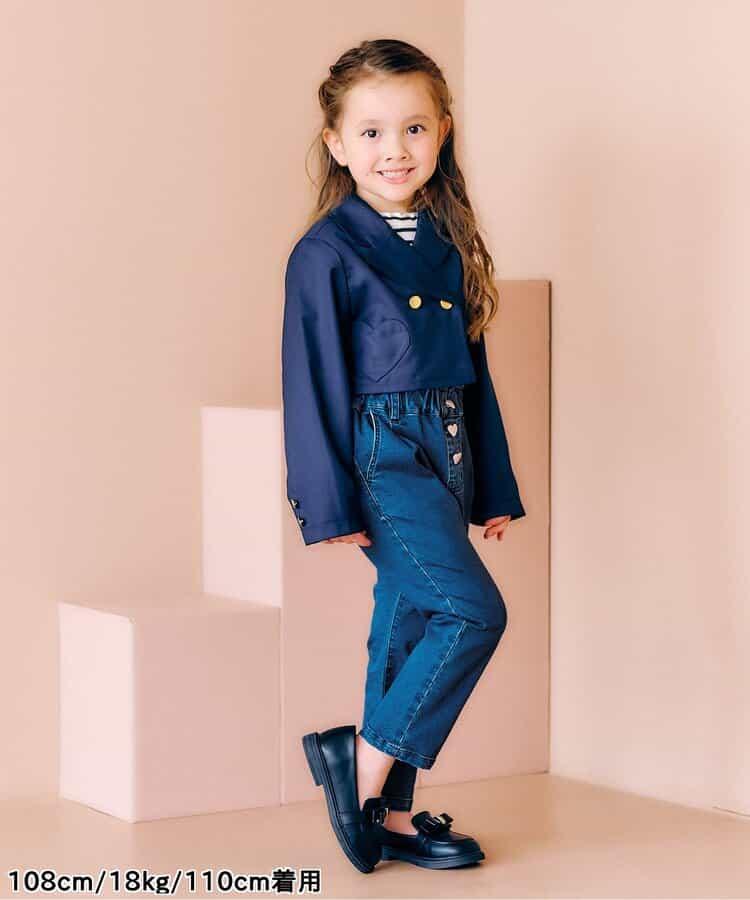 愛心口袋可愛長褲 10分丈