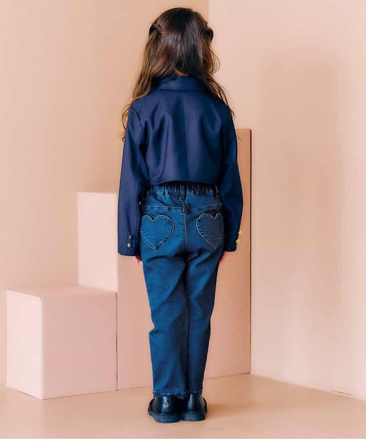 愛心口袋可愛長褲 10分丈